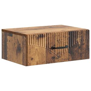 vidaXL Wandmontierter Nachttisch Altholz 49 x 34,5 x 20 cm