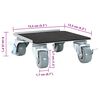 vidaXL M&ouml;belrollen 4 Stk. mit Heber 13,5x13,5x6 cm Stahl 1300 kg