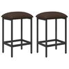 vidaXL Barhocker 2 pcs Taupe 40 x 32 x 74 cm Holzwerkstoff