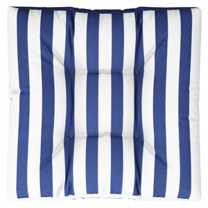 vidaXL Palettenkissen Blau Wei&szlig; Gestreift 70x70x12 cm Stoff