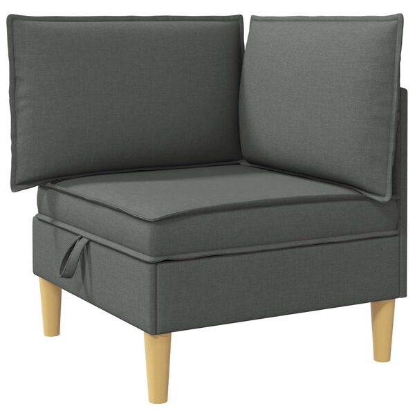 vidaXL Aufbewahrungsottomane Dunkelgrau