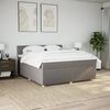 vidaXL Boxspringbett mit Matratze Taupe 180x200 cm Stoff