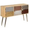 vidaXL Sideboard 120 x 30 x 75 cm Massivholz Mango
