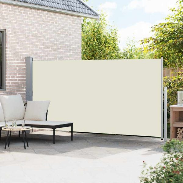 vidaXL Ausziehbare Seitenmarkise 160x500 cm Creme