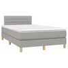vidaXL Boxspringbett mit Matratze Hellgrau 120x200 cm Stoff