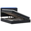 vidaXL LED-Speicherbett mit Matratze Schwarz 160 x 200 cm Samt