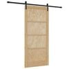 vidaXL Schiebet&uuml;r 93 x 202 cm Holzwerkstoff Nat&uuml;rlich und Schwarz