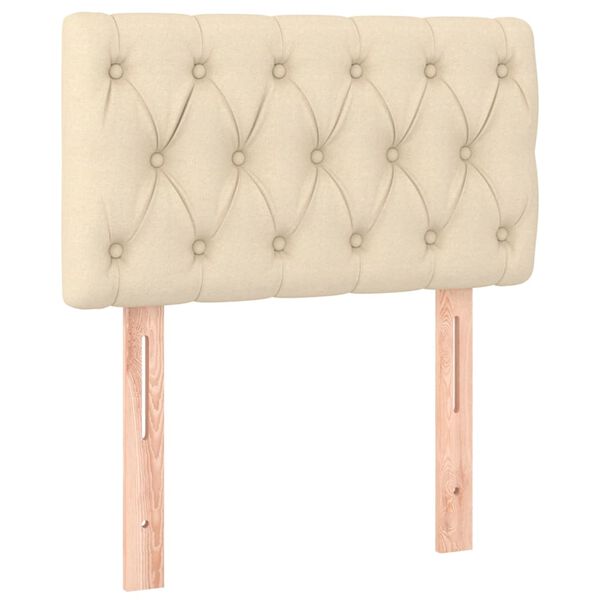vidaXL Kopfteil Creme 80x7x78/88 cm Stoff