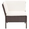 vidaXL 6-tlg. Garten-Lounge-Set mit Auflagen Poly Rattan Braun