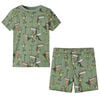 Kinderpyjama mit Kurzen &Auml;rmeln Hellkhaki 92