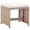 vidaXL 17-tlg. Garten-Essgruppe mit Auflagen Poly Rattan Beige
