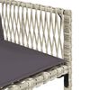 vidaXL 7-tlg. Garten-Essgruppe mit Kissen Hellgrau Poly Rattan