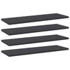 vidaXL B&uuml;cherregal-Bretter 4 Stk. Grau 60x20x1,5 cm Holzwerkstoff