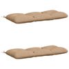 vidaXL Bankkissen VIANEN 2 stk. 100 % Polyester Sand 100 x 50 x 12 cm