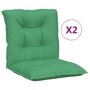 vidaXL Gartenstuhlauflagen f&uuml;r Niedriglehner 2 Stk. Gr&uuml;n 100x50x7 cm