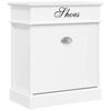 vidaXL Schuhschrank Wei&szlig; 50 x 28 x 58 cm Paulownia Holz