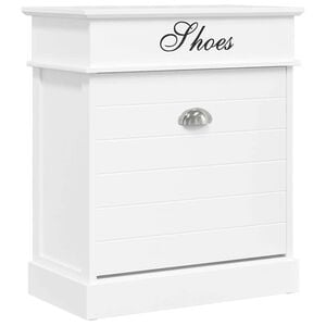 vidaXL Schuhschrank Wei&szlig; 50 x 28 x 58 cm Paulownia Holz
