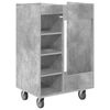 vidaXL Golf Schrank Mit Rad Uni Beton Grau 65 x 45 x 98 cm