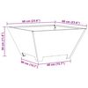 vidaXL Feuerstelle Braun 60 x 60 x 30 cm Wetterstahl