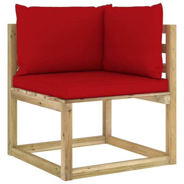 vidaXL 11-tlg. Garten-Lounge-Set mit Kissen Impr&auml;gniertes Kiefernholz