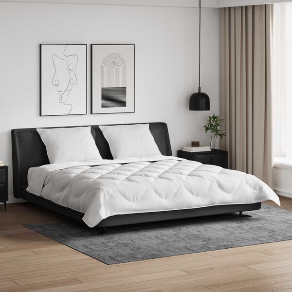 vidaXL Decke mit Kissen mit Kissen 3 pcs Wei&szlig; Mikrofaser