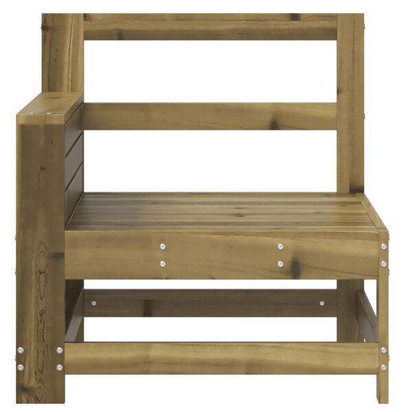 vidaXL Gartensofa mit Armlehne und Beistelltisch Kiefernholz