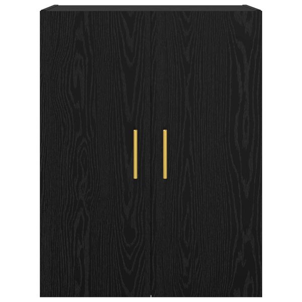 vidaXL Wandschrank 2 pcs Schwarz Eichen-Optik 69,5 x 34 x 90 cm