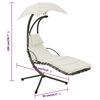 vidaXL Garten-Schaukelstuhl Creme und Grau 190x90x200 cm Stoff
