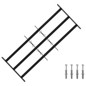 vidaXL Sicherheitsgitter f&uuml;r Fenster mit 3 Querstangen 3 pcs 63-114 cm