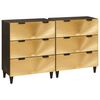 vidaXL Sideboard Set 2 stk. 120 x 33 x 75 cm Massivholz Mango