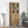 vidaXL Highboard mit Schubladen 2 pcs Artisan-Eiche Holzwerkstoff