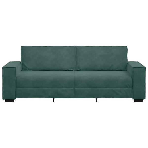 vidaXL 3-Sitzer-Sofa Dunkelgrün 180 cm Samt