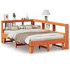 vidaXL Massivholzbett mit Regal ohne Matratze Wachsbraun 135x190 cm