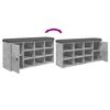 vidaXL Schuhbank Betongrau 102x32x50 cm Holzwerkstoff