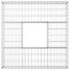vidaXL Gabionen Hochbeet Silber 100 x 100 x 20 cm Verzinkter Stahl