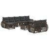 vidaXL Gartensofa-set 10 pcs Grau und Dunkelgrau Poly-Rattan