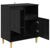 vidaXL Sideboard Schwarz Eichen-Optik 35 x 60 x 70 cm Holzwerkstoff