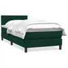 vidaXL Boxspringbett mit Matratze Dunkelgr&uuml;n 100x220 cm Samt