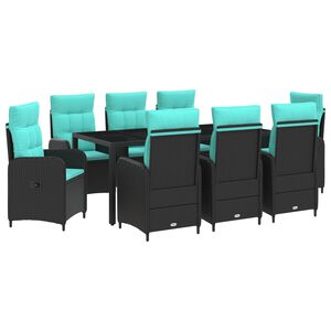 vidaXL Outdoortisch-Set 9 stk. Poly-Rattan