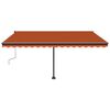 vidaXL Markise Manuell Einziehbar mit LED 400x300 cm Orange und Braun
