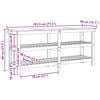 vidaXL Werkbank Wachsbraun 181,5 x 50 x 80 cm Massives Kiefernholz