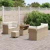 vidaXL Garten-Sofa-Set 8 pcs Beige Poly-Rattan
