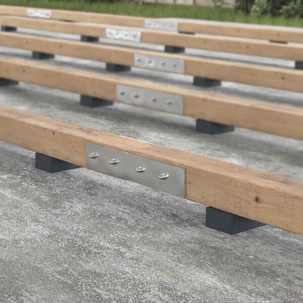 vidaXL Gummigranulat-Patiopad Schwarz 6 x 9 x 0,3 cm Gummi