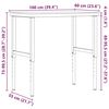 vidaXL Werkbank 100x60x(73-99,5) cm Massivholz Buche Rechteckig