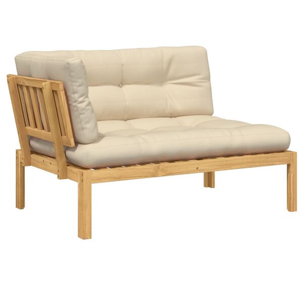 vidaXL Garten-Ecksofa aus Paletten mit Kissen Massivholz Akazie