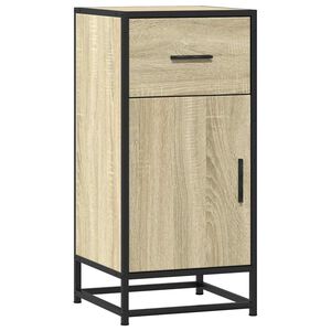 vidaXL Sideboard Sonoma-Eiche 35,5x35x76 cm Holzwerkstoff und Metall