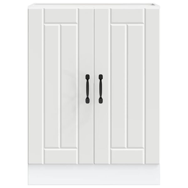 vidaXL Spülenunterschrank Lucca Weiß Holzwerkstoff