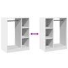 vidaXL Kleiderschrank Wei&szlig; 77x48x102 cm Holzwerkstoff