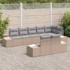 vidaXL Gartensofa-set mit Kissen 8 pcs Beige und Grau Poly-Rattan