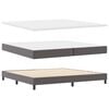 vidaXL Boxspringbett mit Matratze Grau 200 x 200 cm Kunstleder